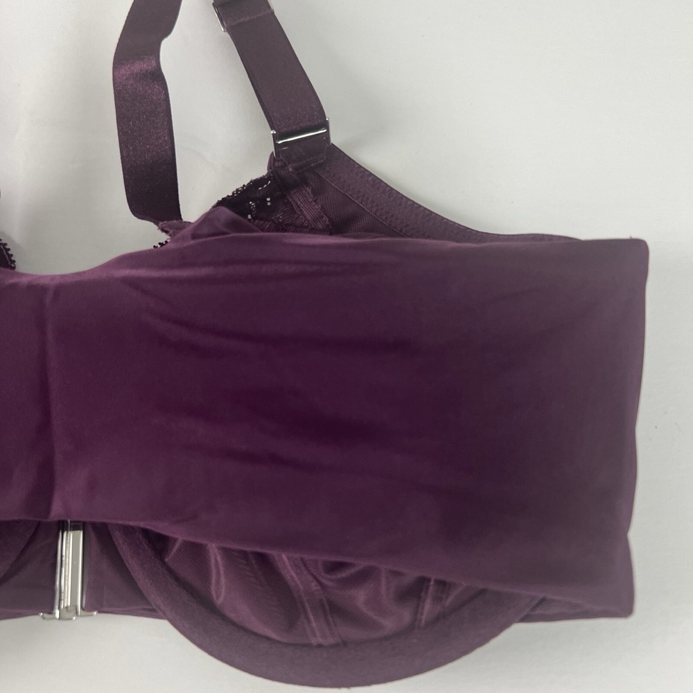 Bare Necessities Bra Women 44G Purple Lace Satin Underwire Lingerie NWT B44 - Picture 7 of 15